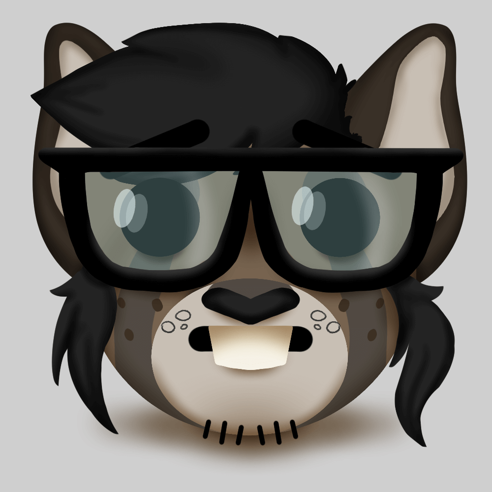 a drawover based on the nerd emoji with a creame and brown colored cat