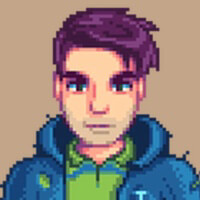 a screenshot of shane's sprite from stardew valley