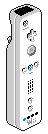 Pixel art of a wii remote