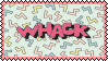 a gif with the word whack with colorful shapes on a white background