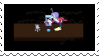 A gif of tenna spraying spamton with a fire extinguisher