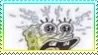 a of the top half of drawing of spongebob very sad and crying