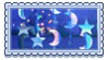 An image of blue stars and moons