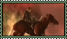 a gif of link on epona from twilight princess as she rears up