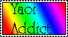 Yaoi adict on a rainbow background