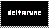 The text Deltarune on a black background