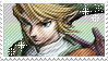 an offical drawing of twilight princess link with small sparkles on it