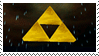A gif of a spining triforce