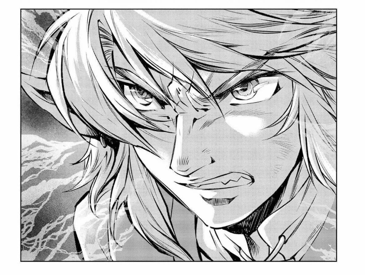 A twilight princess manga panel with link looking angry