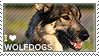 a picture of a wolfdog with the text I heart wolfdogs
